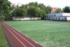 Трава Saltex,школьный стадион г.Москва,ул.Шереметьевская
